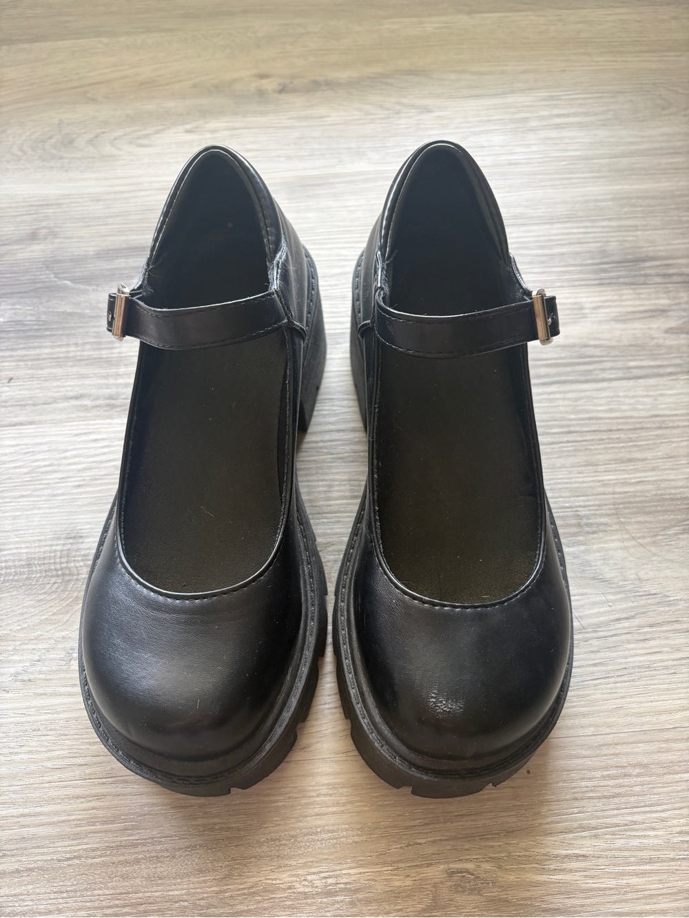 Amazon Black Mary Jane Platform Clogs with Ankle Strap